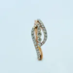 Serpentine Pavé Wave Ring in Rose Gold
